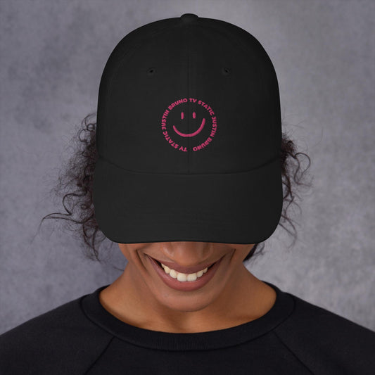 TV Static Smiley Dad Hat