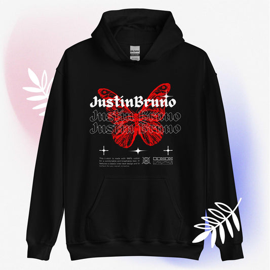 Justin Bruno Butterfly Hoodie (BLACK)/NAVY)